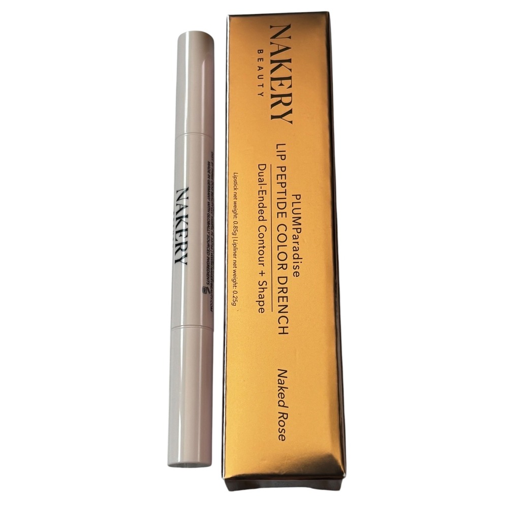 Nakery Beauty PLUMParadise Lip Peptide --Drench Naked Rose Dual-Ended Contour